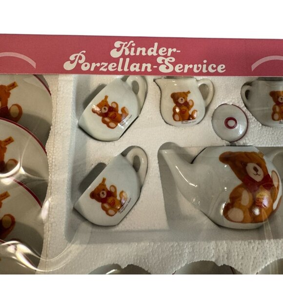 Steiff Reutter Porcelain Tea Set Teddy Bear Design Childrens Limited Edition - Picture 5 of 6